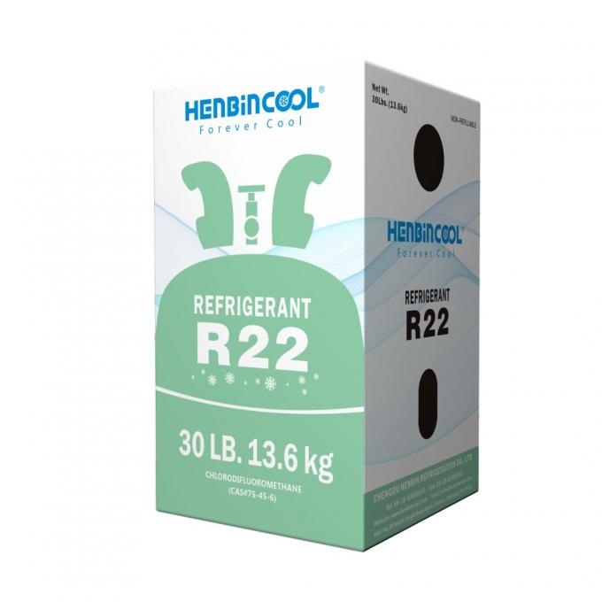 99.99 HCFC 22 เครื่องเย็น 13.6 กิโลกรัม 30 ปอนด์ กระป๋องเหล็ก 2