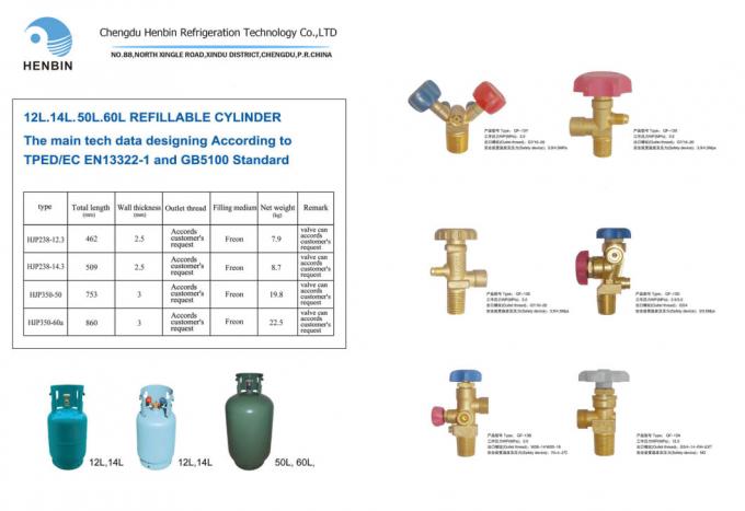 R134A Refrigerant Gas in Disposable 13.6kg/30lb Cylinder